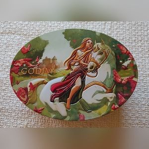 Empty GODIVA CHOCOLATIER Candy Tin Lady Godiva